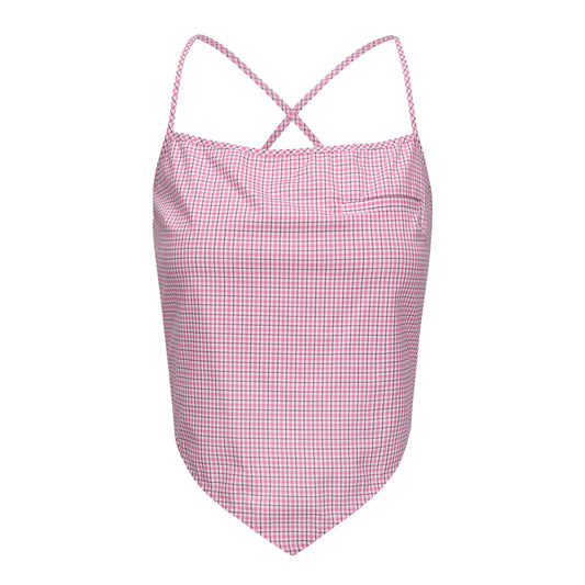 PINK CHECK BABY TOP