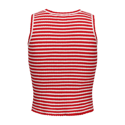 RED MIMI VEST AND MIMI MINI SKIRT