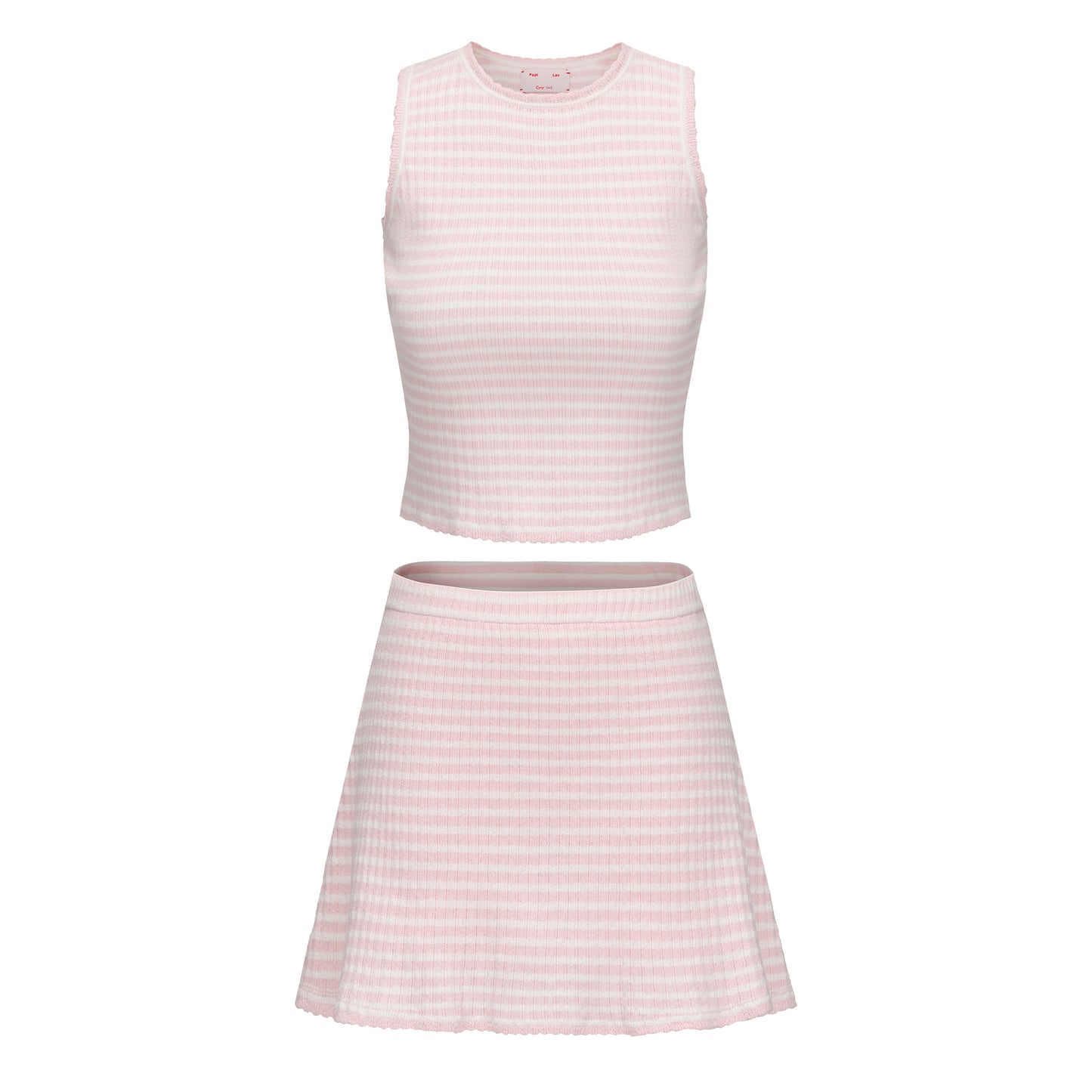 PINK MIMI VEST AND MIMI MINI SKIRT