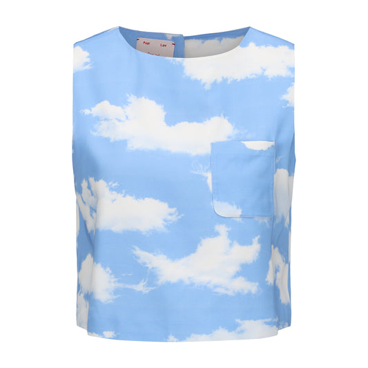 SKY PRINT CHILDISH VEST