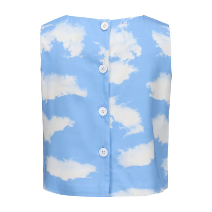 SKY PRINT CHILDISH VEST