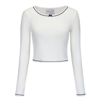 BLUE / WHITE KISSY TOP