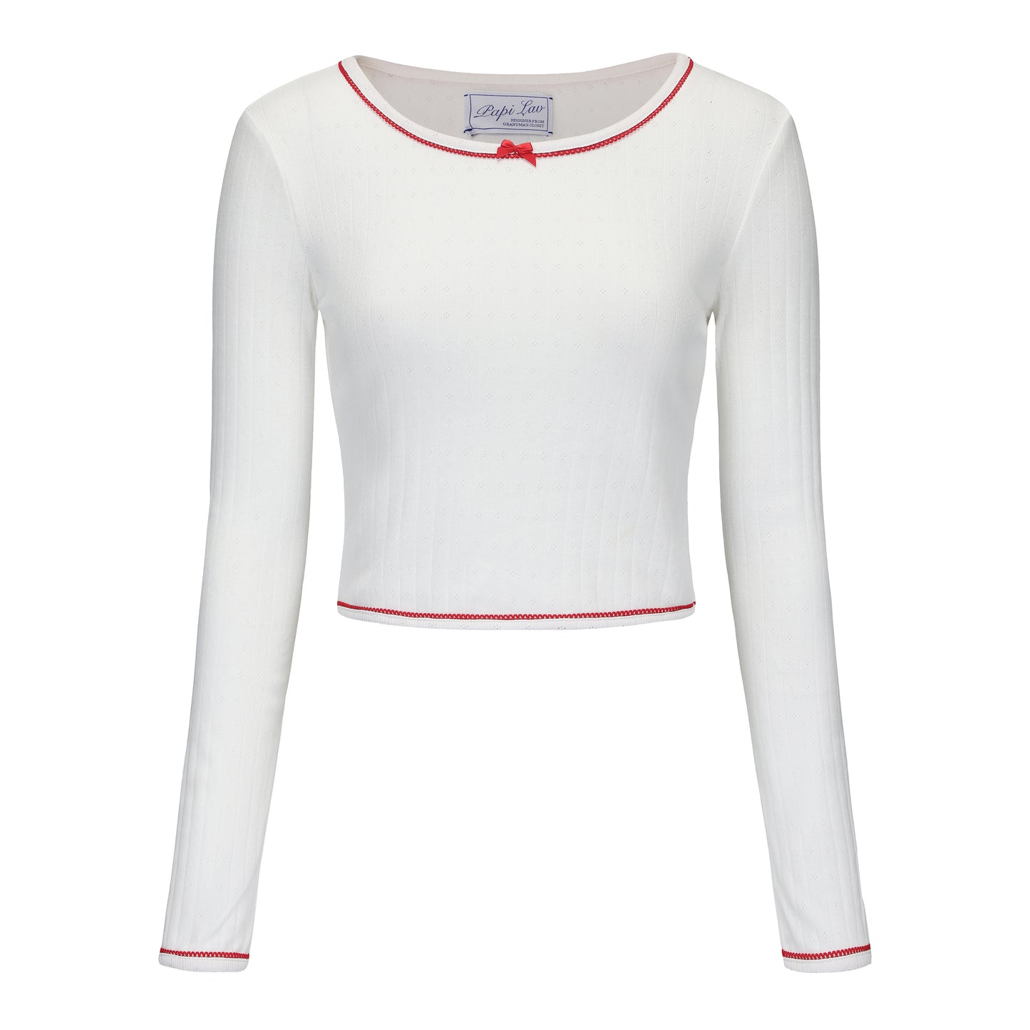 RED / WHITE KISSY TOP