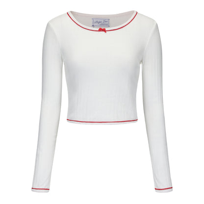 RED / WHITE KISSY TOP