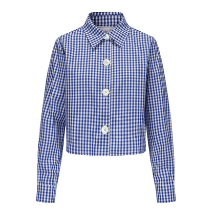 BLUE GINGHAM LOVELY SHIRT