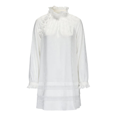 WHITE JACQUARD PAW PAW DRESS