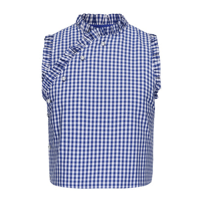 BLUE GINGHAM NAINAI VEST