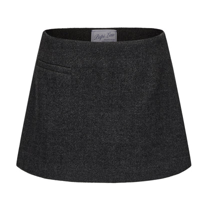 GREY HAPPY MINI SKIRT