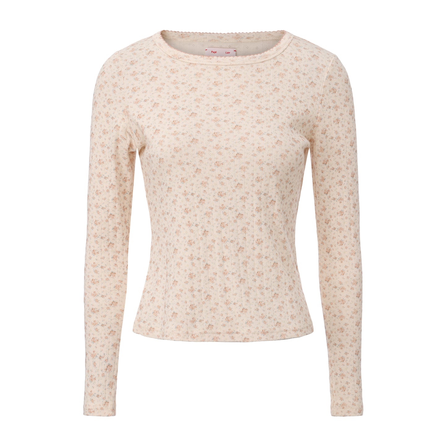 BEIGE FLORAL PRINT HOMEBODY TOP