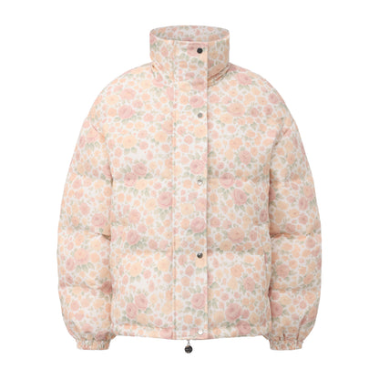 ROSE PRINT LUNA FLORAL DOWN JACKET