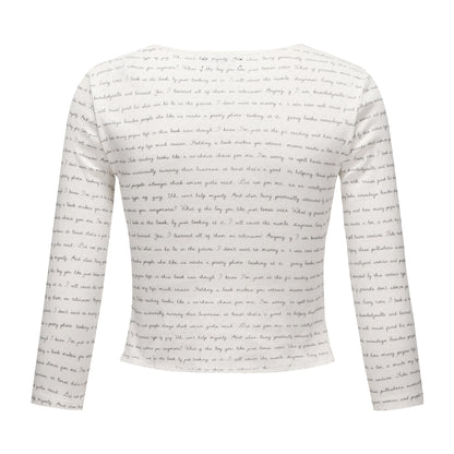 DIARY PRINT DIARY CARDIGAN