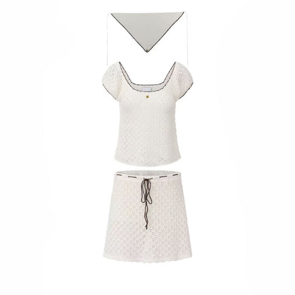 BEIGE BEE KNITTING SET