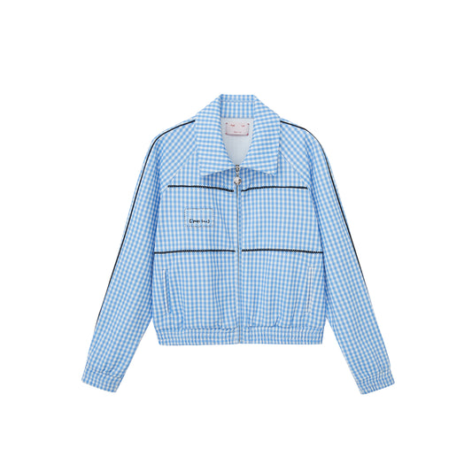 BLUE GINGHAM NEO JACKET