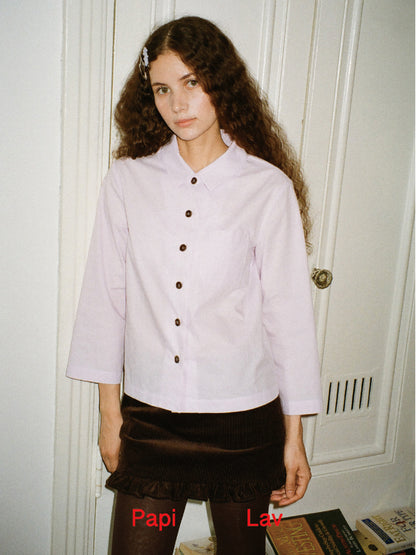 PURPLE GINGHAM MUDDLE HEAD SHIRT