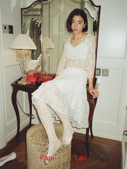 WHITE LACE JESSICA TOP