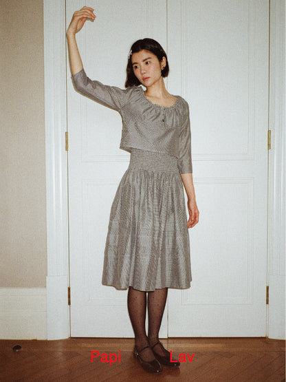 BLACK GINGHAM SYLVIA DRESS