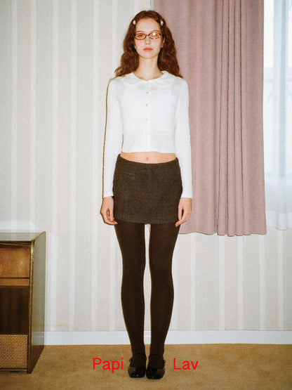 GREY HAPPY MINI SKIRT