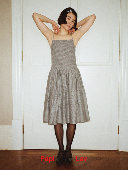 BLACK GINGHAM SYLVIA DRESS