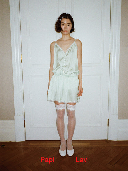 GREEN FLORAL PRINT FIZZLING DRESS