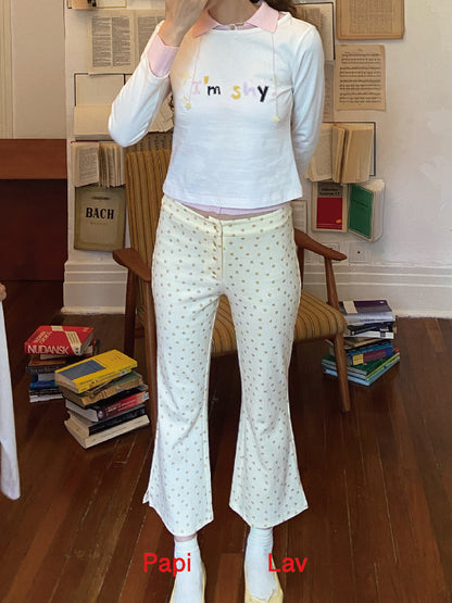 YELLOW STAR PRINT GABI PANTS