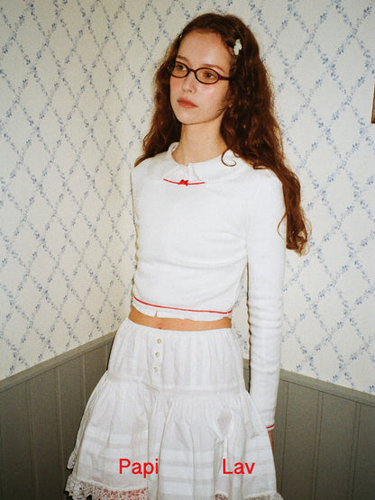 RED / WHITE KISSY TOP