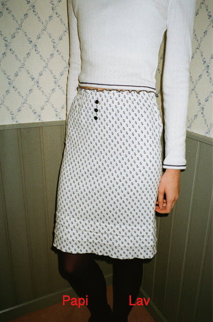BLUE FLORAL PRINT OMA SKIRT