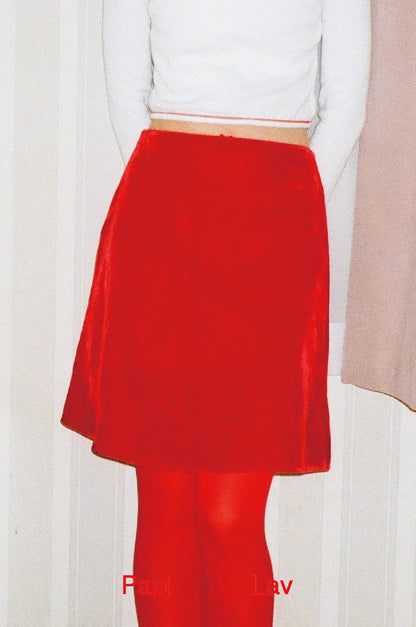 RED MUSE SKIRT