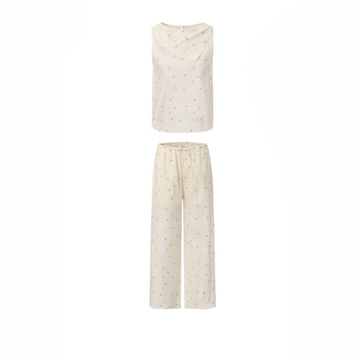 DAISY EMBROIDERY WIND CHIME PANTS SET